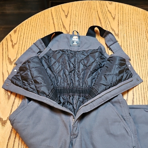 Berne Women's Softstone Duck Insulated Bib Overalls Gray Size Small Short - Picture 4 of 12